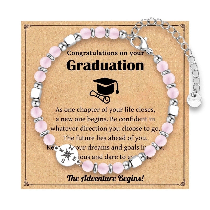 Minimalist Classic Style Round 304 Stainless Steel Natural Stone Bracelets In Bulk