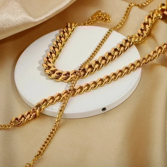 Minimalist Geometric 304 Stainless Steel Anklet Necklace In Bulk