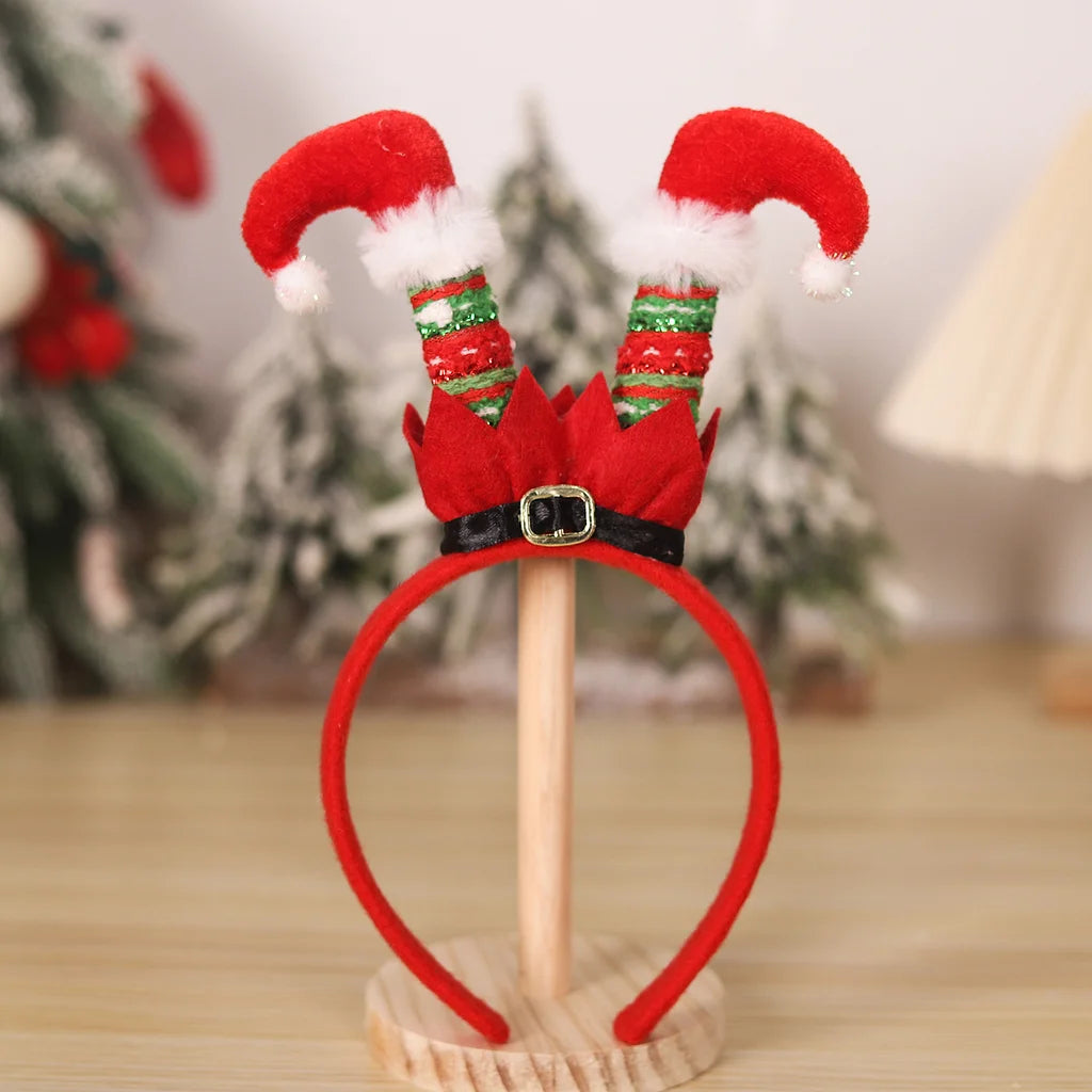 Christmas Holiday Decoration Headband Party Hat Belt Hair Accessory Clown Foot Headband Cartoon