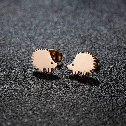 1 Pair IG Style Modern Style Sweet Mermaid Apple Strawberry Polishing Plating 304 Stainless Steel 18K Gold Plated Ear Studs