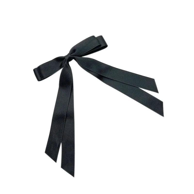 Korean Style Double-layer Bow Ribbon Hairclip Women's Ballet Girl Side Clip Back Head Top Simple Hair Accessories