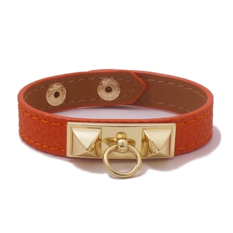 Alloy Copper Hip-Hop Retro Square Bangle