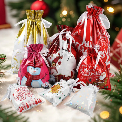 Christmas Gift Bag 2025 Hot Christmas Gift Bag Set Drawstring Bag Candy Bag
