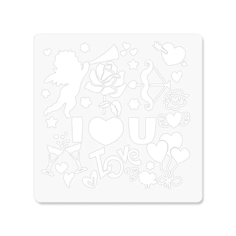 Painting Diy Square Graffiti Template Decorative Border Ruler