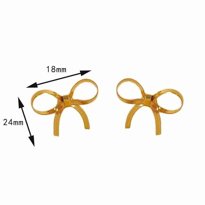Casual Vacation Bow Knot 304 Stainless Steel 16K Gold Plated White Gold Plated Gold Plated Plating Bracelets Earrings Necklace