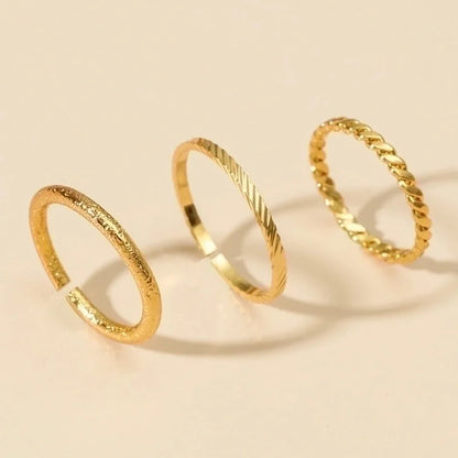 Ethnic Style Geometric Alloy Stainless Steel Rings