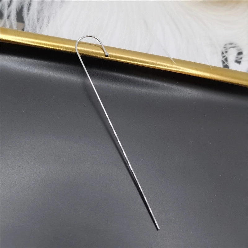 2 Pieces Trendy Zircon Ear Hook Piercing Ear Pin Female Net Red Personality Design Surrounding Ear Bone Clip Oblique Line Earrings