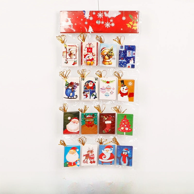 Cross-border Christmas Decorations Christmas Tree Pendant Snowflake Hanging Ball Pine Cone Gift Bag Christmas Old Man Small Drum Butterfly