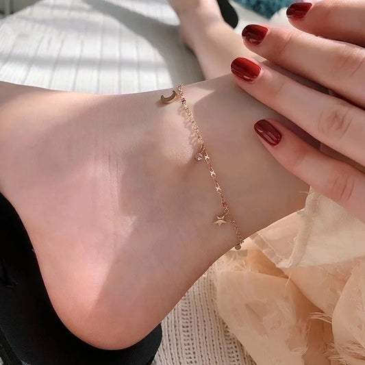 Minimalist Star Titanium Steel Bracelets Anklet