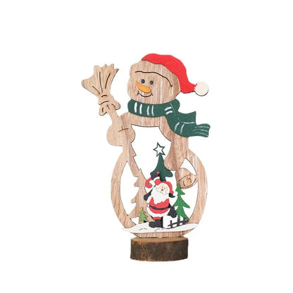 Christmas Cute Snowman Wood Party Ornaments