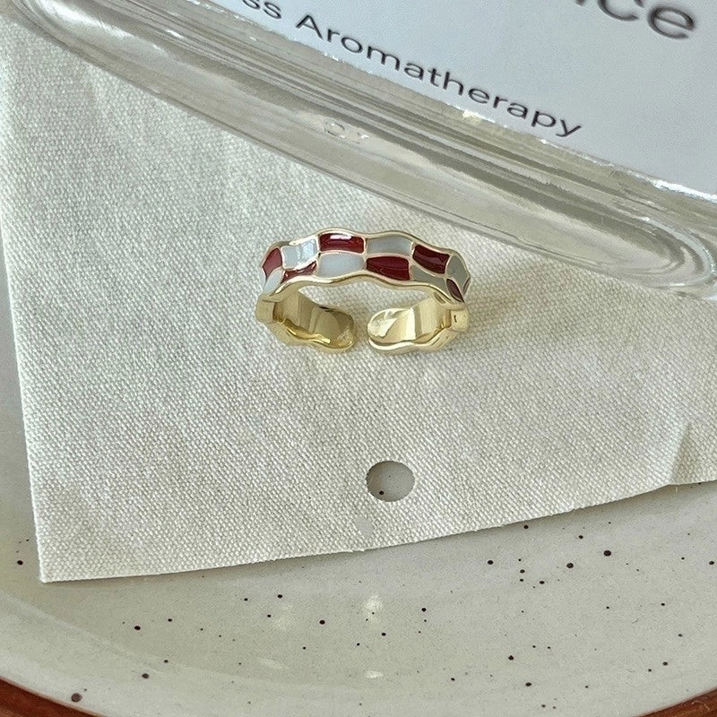 Copper Inlay Animal Artificial Pearls Artificial Diamond Copper Rings