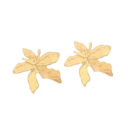 1 Pair Elegant Minimalist Sunflower Flower Plating 304 Stainless Steel 18K Gold Plated Ear Studs