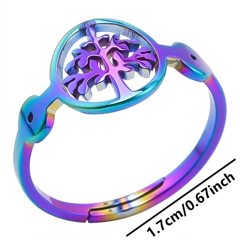 Commute Solid Color 304 Stainless Steel 18K Gold Plated Plating Rings