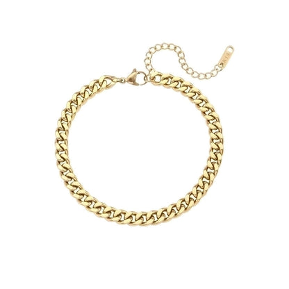 Fashion Geometric 304 Stainless Steel 18K Gold Plated Bracelets In Bulk