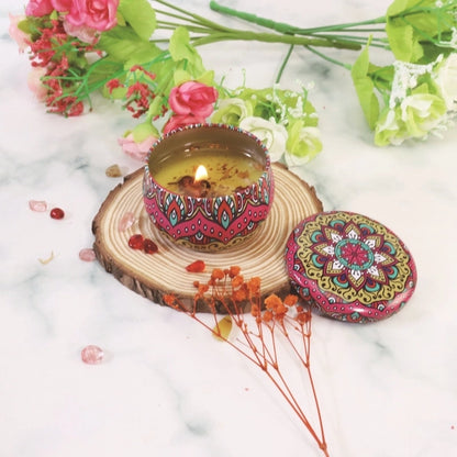 Christmas Fashion Santa Claus Contrasting Colors Flower Wax Metal