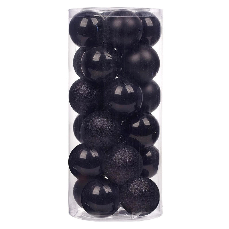 Factory In Stock 24Pcs Christmas Plastic Colored Ball Barrel Shopping Mall Holiday Party Pendant Christmas Tree