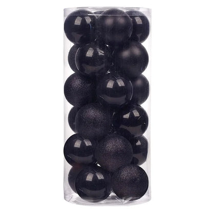 Factory In Stock 24Pcs Christmas Plastic Colored Ball Barrel Shopping Mall Holiday Party Pendant Christmas Tree