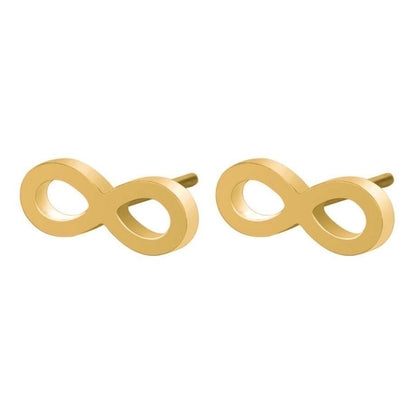1 Pair Fashion Infinity 304 Stainless Steel 18K Gold Plated Ear Studs