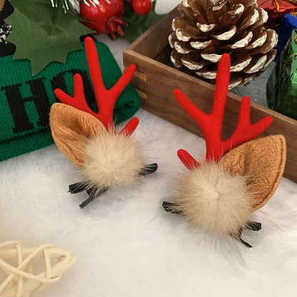 Christmas Cute Antlers Plastic Daily Hairpin