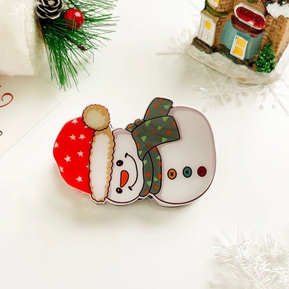 Christmas Cute Women's Christmas Tree Santa Claus Snowman Plastic Hair Claws