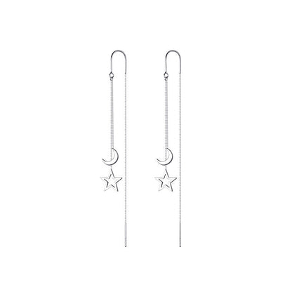 1 Pair Casual Star Patchwork Copper Drop Earrings