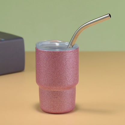 3oz Mini 304 Cold Change Small Wine Glass Single Double-layer Suction Tube Cup Sublimation Stainless Steel Cup A Generation Of Hair