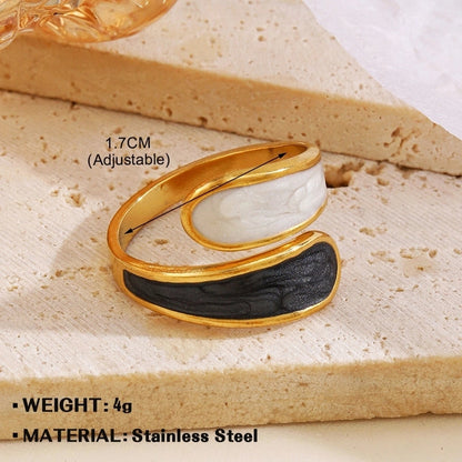 Minimalist Geometric 304 Stainless Steel Plating Open Rings