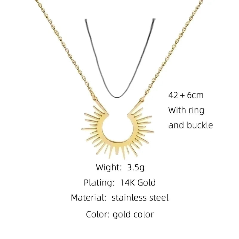 IG Style Modern Style Geometric 304 Stainless Steel 18K Gold Plated Plating Pendant Necklace