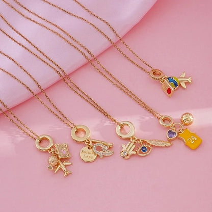 304 Stainless Steel Copper Leaves Perfume Bottle Pendant Necklace