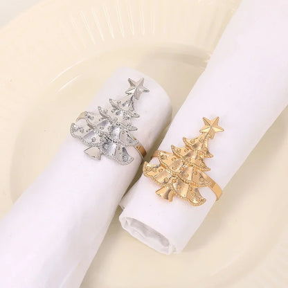 Christmas Casual Elegant Christmas Tree Alloy Napkin Rings 1 Piece