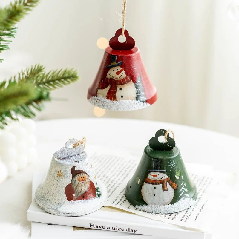 Christmas Cute Minimalist Santa Claus Iron Holiday Festival Hanging Ornaments Decorative Props