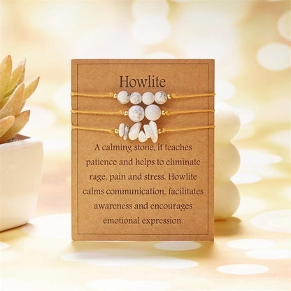 Minimalist Geometric Natural Stone Bracelets In Bulk