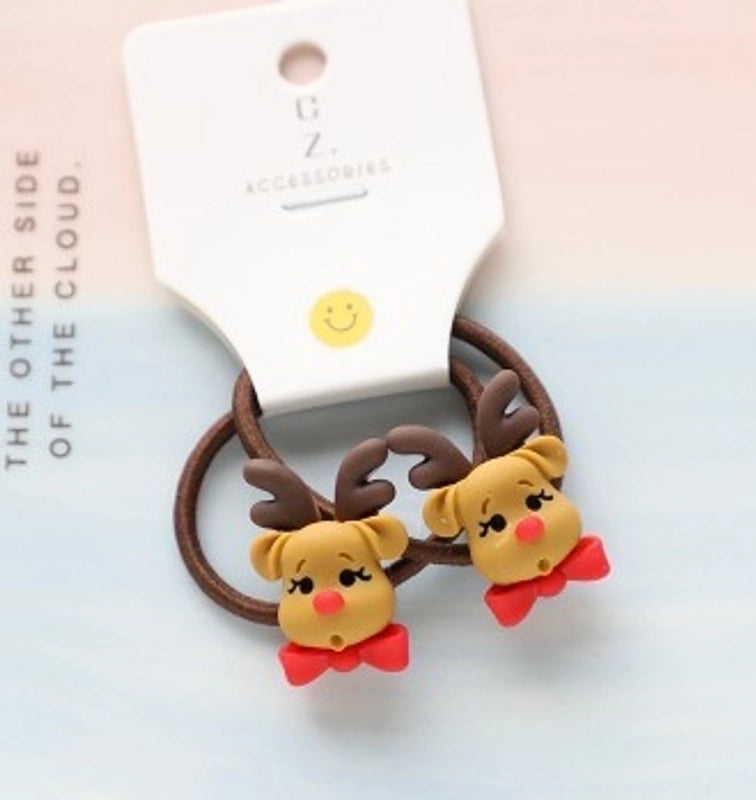 Christmas Fashion Children Unisex Cartoon Character Arylic Handmade Hair Tie