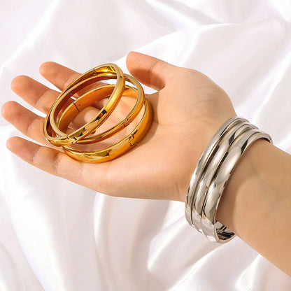 IG Style Circle Sphere Stainless Steel Electroplating Bangles