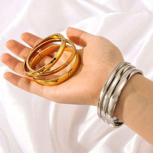 IG Style Circle Sphere Stainless Steel Electroplating Bangles