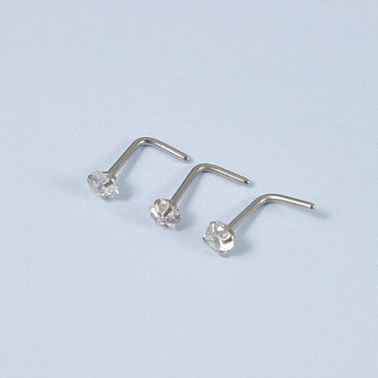 6 Pieces Nose Rings & Studs Casual Tropical Star 304 Stainless Steel Plating Zircon 18K Gold Plated Nose Rings & Studs