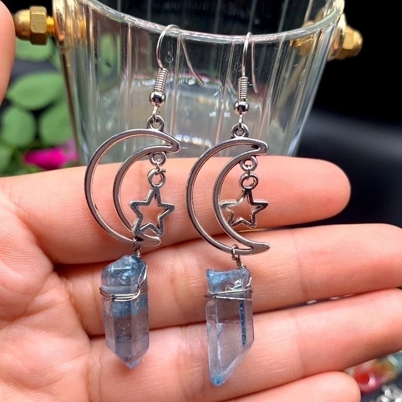 Retro Star Moon Alloy Women\'s Drop Earrings 1 Pair