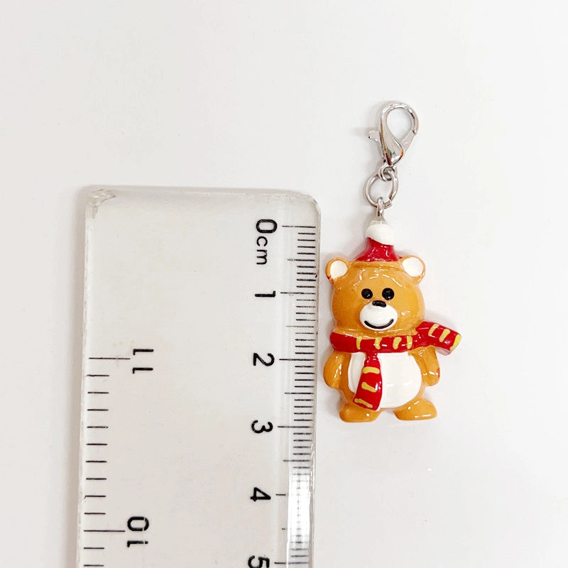 1 Piece 30mm Resin Santa Claus Snowman Elk Pendant Melon Seed Buckle Jewelry Accessories