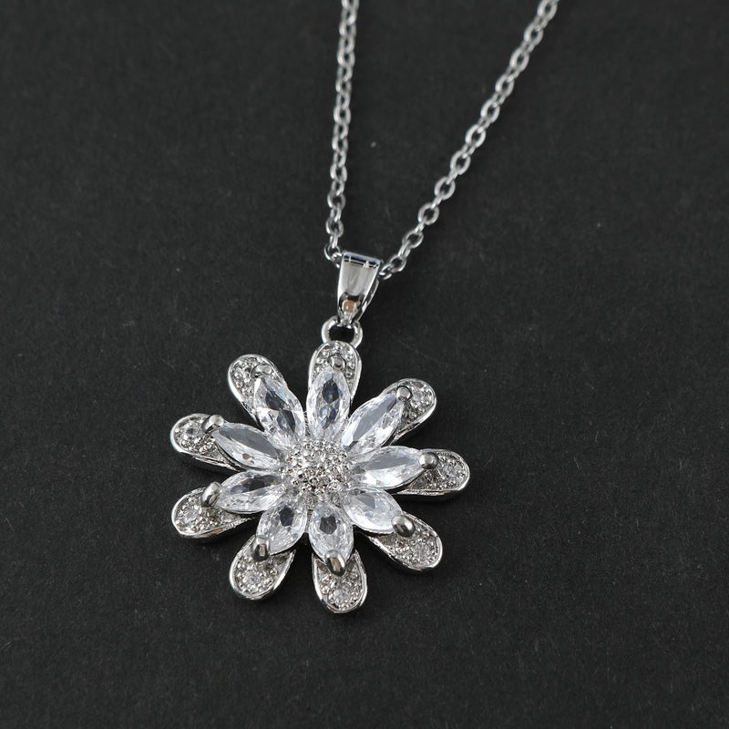 Minimalist Shiny Snowflake 302 Stainless Steel Pendant Necklace