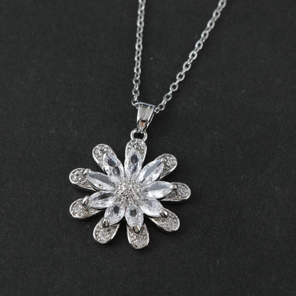 Minimalist Shiny Snowflake 302 Stainless Steel Pendant Necklace