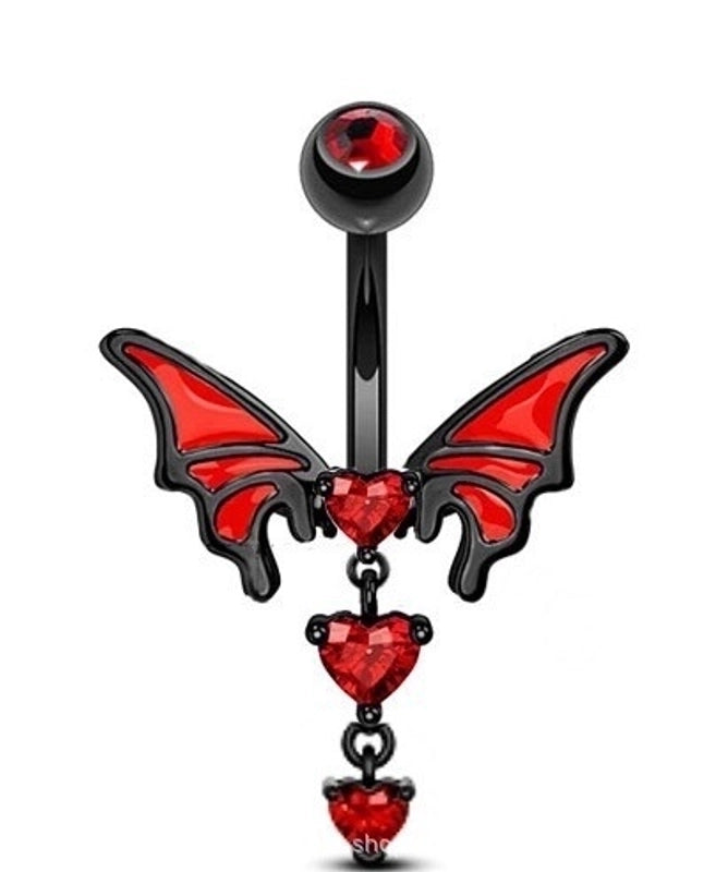 Cool Style Heart Shape Stainless Steel Plating Nipple Ring Belly Ring Nose Ring