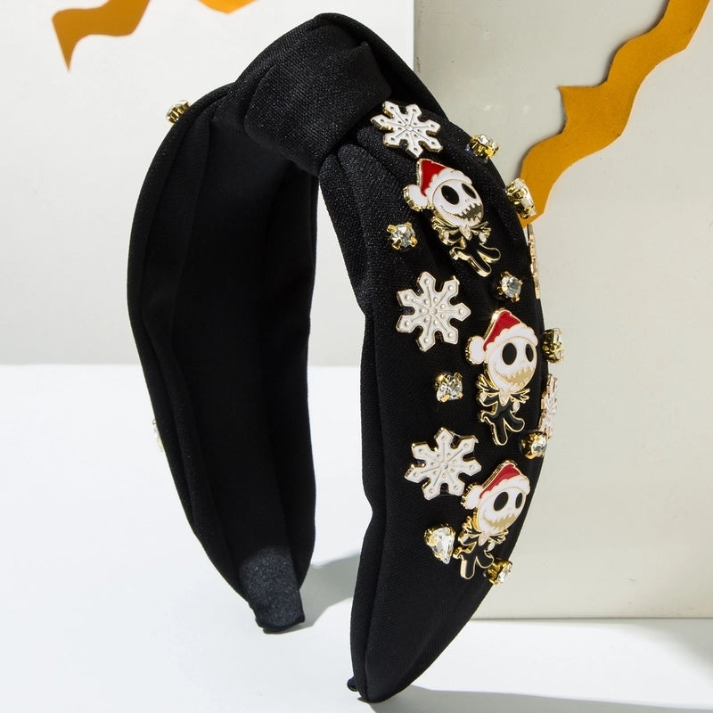 Halloween Classic Style Women's Pumpkin Ghost Alloy Glass Inlay Rhinestones Hair Band