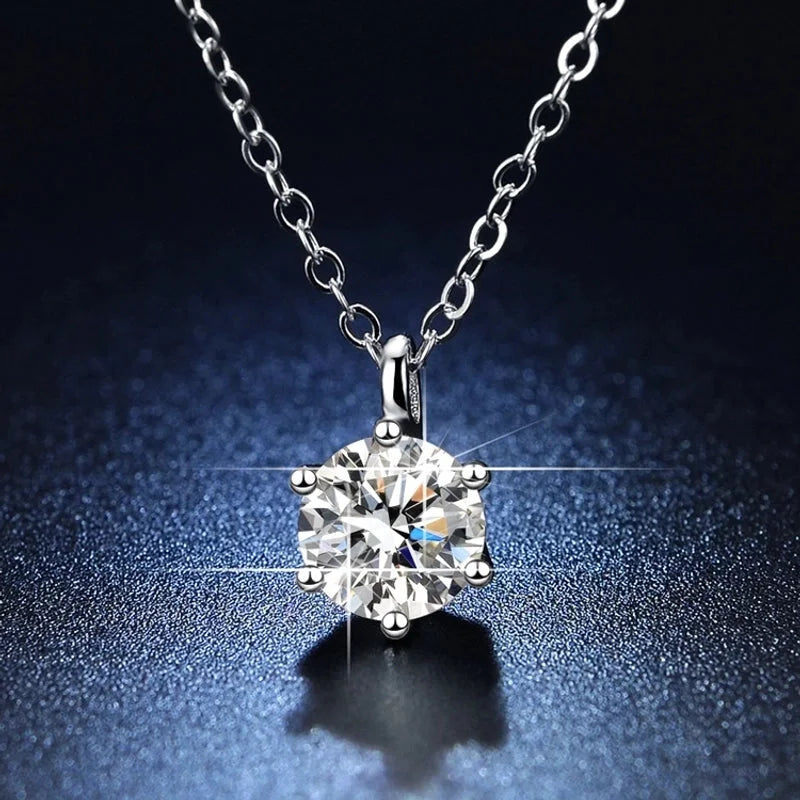 Shiny Geometric White Copper Inlay Rhinestones Pendant Necklace