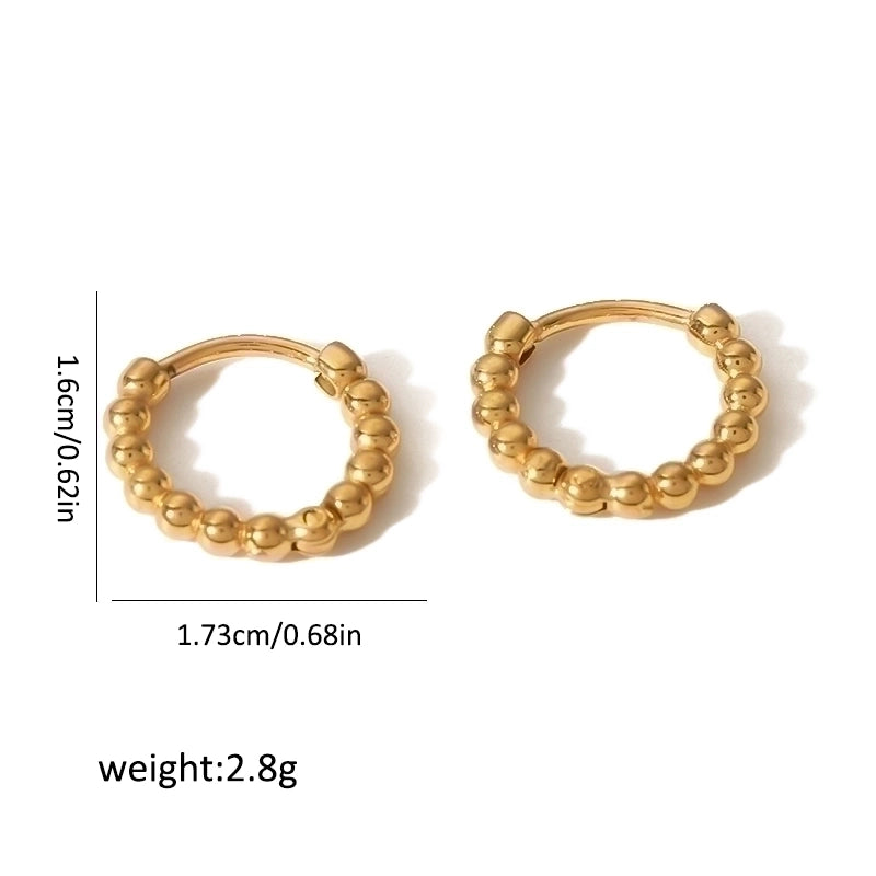 1 Pair Casual Minimalist Streetwear Twist Plating Inlay 304 Stainless Steel Zircon Earrings