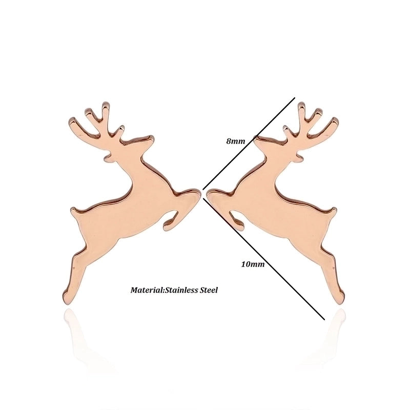 1 Pair Fashion Christmas Tree Plating 304 Stainless Steel 18K Gold Plated Ear Studs