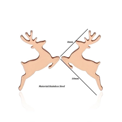 1 Pair Fashion Christmas Tree Plating 304 Stainless Steel 18K Gold Plated Ear Studs