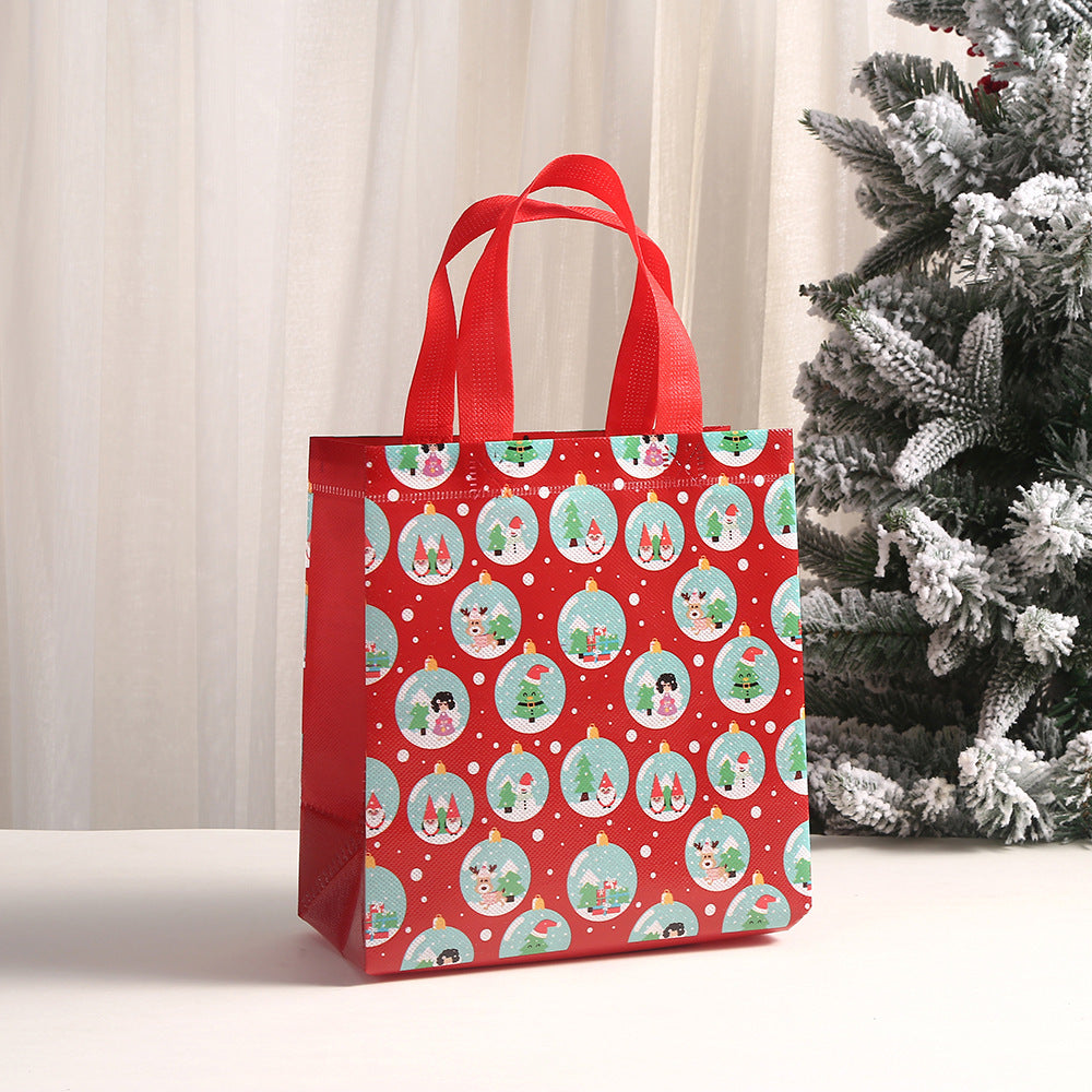Christmas Non-woven Bag Gift Tote Bag Takeaway Tote Bag Gift Packaging Bag Christmas Gift Bag