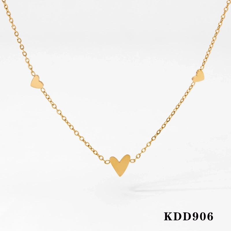 Modern Style Minimalist Heart Shape 304 Stainless Steel 316 Stainless Steel No Inlaid 16K Gold Plated White Gold Plated Gold Plated Bracelets Anklet Necklace