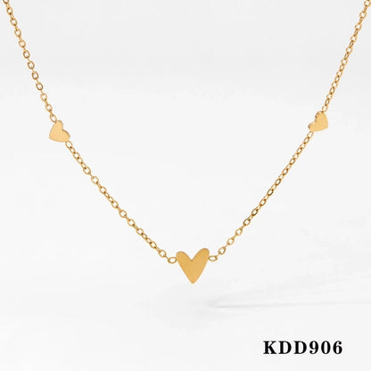 Modern Style Minimalist Heart Shape 304 Stainless Steel 316 Stainless Steel No Inlaid 16K Gold Plated White Gold Plated Gold Plated Bracelets Anklet Necklace