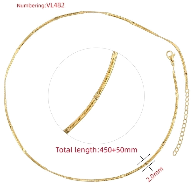 Hip-Hop Minimalist Solid Color Copper 18K Gold Plated Necklace